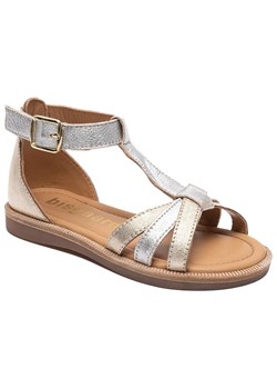 bisgaard Skórzane sandały w kolorze złoto-srebrnym ze sklepu Limango Polska w kategorii Sandały dziecięce - zdjęcie 188625525