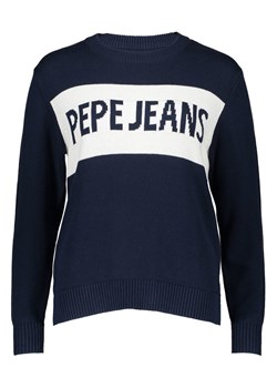 Pepe Jeans Sweter "Intarsia II" w kolorze granatowo-białym ze sklepu Limango Polska w kategorii Swetry damskie - zdjęcie 188629475