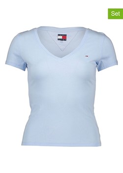 TOMMY JEANS Koszulki (2 szt.) w kolorze białym i błękitnym ze sklepu Limango Polska w kategorii Bluzki damskie - zdjęcie 188630639