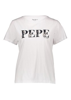 Pepe Jeans Koszulka w kolorze białym ze sklepu Limango Polska w kategorii Bluzki damskie - zdjęcie 188630885