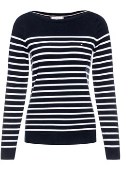 Tommy Hilfiger Sweter Heritage Boat WW0WW22046 Granatowy Regular Fit ze sklepu MODIVO w kategorii Swetry damskie - zdjęcie 188632229
