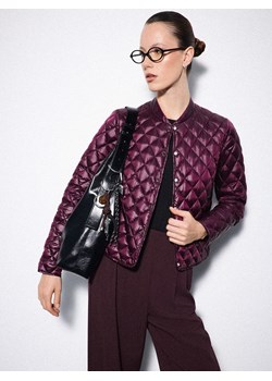 Mohito - Pikowana burgundowa kurtka - mahoń ze sklepu Mohito w kategorii Kurtki damskie - zdjęcie 188632965