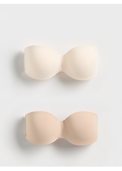 Reserved - Biustonosz bandage 2 pack - złamana biel ze sklepu Reserved w kategorii Biustonosze - zdjęcie 188633087