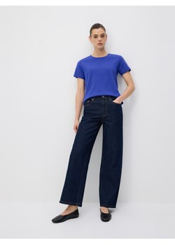 Reserved - Bawełniany t-shirt - niebieski ze sklepu Reserved w kategorii Bluzki damskie - zdjęcie 188633209