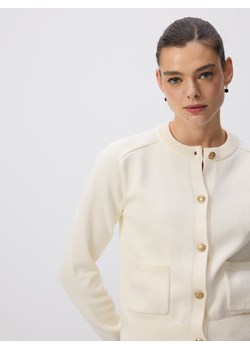 Reserved - Bawełniany kardigan - złamana biel ze sklepu Reserved w kategorii Swetry damskie - zdjęcie 188633219