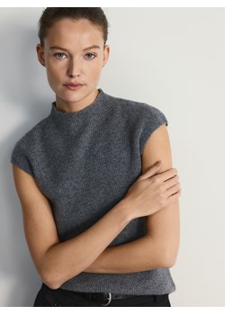 Reserved - Wełniany bezrękawnik - szary ze sklepu Reserved w kategorii Swetry damskie - zdjęcie 188633256