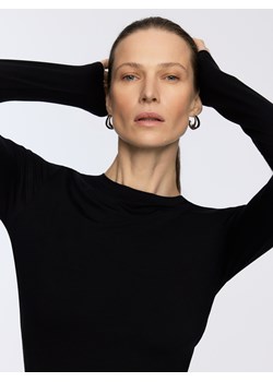 Reserved - Longsleeve z włókna bambusowego - czarny ze sklepu Reserved w kategorii Bluzki damskie - zdjęcie 188633336