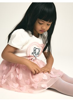 Reserved - Tiulowa spódnica z aplikacją - brudny róż ze sklepu Reserved w kategorii Spódnice dziewczęce - zdjęcie 188633405