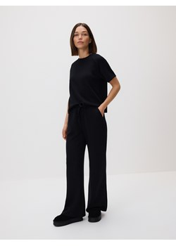 Reserved - Spodnie z szeroką nogawką - czarny ze sklepu Reserved w kategorii Spodnie damskie - zdjęcie 188633489