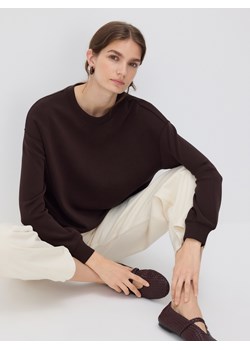 Reserved - Bluza z modalem - ciemnobrązowy ze sklepu Reserved w kategorii Bluzy damskie - zdjęcie 188633535