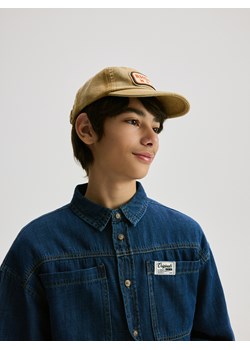 Reserved - Bawełniana czapka z daszkiem - brązowy ze sklepu Reserved w kategorii Czapki dziecięce - zdjęcie 188633737