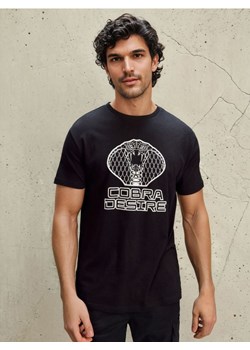 Sinsay - Bawełniana koszulka z nadrukiem - czarny ze sklepu Sinsay w kategorii T-shirty męskie - zdjęcie 188634025