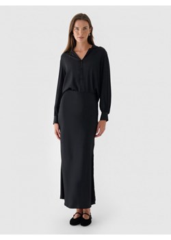 Damska spódnica maxi Outhorn OTHWAW24TSKIF049 - czarna ze sklepu Sportstylestory.com w kategorii Sukienki - zdjęcie 188634148