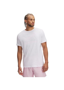 Męski t-shirt z nadrukiem Under Armour UA Gl Foundation Update SS - biały ze sklepu Sportstylestory.com w kategorii T-shirty męskie - zdjęcie 188634167