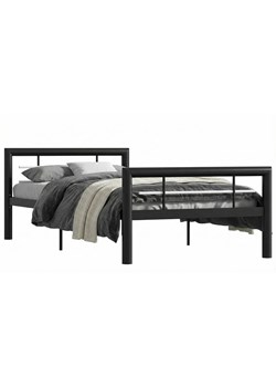 Czarne metalowe łózko w stylu loftowym 90 x 200 cm S1-T12 ze sklepu Edinos.pl w kategorii Łóżka i materace - zdjęcie 188634317