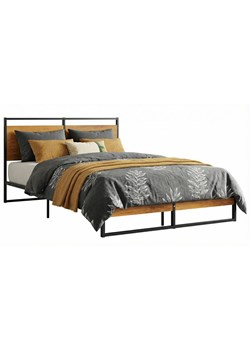 Czarne industrialne łóżko z metalu 120x200 cm T2-W68 ze sklepu Edinos.pl w kategorii Łóżka i materace - zdjęcie 188634339