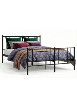 Czarne metalowe łóżko małżeńskie 160x200cm S9-D23 ze sklepu Edinos.pl w kategorii Łóżka i materace - zdjęcie 188634355