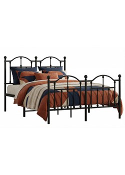 Czarne metalowe łóżko jednoosobowe 120x200 cm A7-F87 ze sklepu Edinos.pl w kategorii Łóżka i materace - zdjęcie 188634359