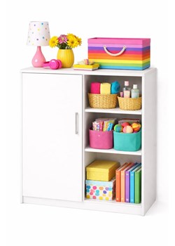 Biała komoda z drzwiczkami C6-T13 ze sklepu Edinos.pl w kategorii Komody - zdjęcie 188634387