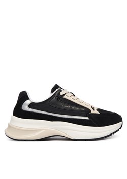 Sneakersy Tommy Hilfiger Th Sporty Chic Runner FW0FW09187 Czarny ze sklepu eobuwie.pl w kategorii Buty sportowe damskie - zdjęcie 188634969