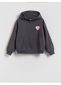 Reserved - Bluza z nadrukiem na plecach - ciemnoszary ze sklepu Reserved w kategorii Bluzy dziewczęce - zdjęcie 188636937