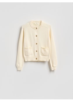 Reserved - Bawełniany kardigan - złamana biel ze sklepu Reserved w kategorii Swetry damskie - zdjęcie 188640589