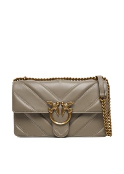 Torebka PINKO Love One Classic Light Dc Al 25-26 PLTT 104549 A2OS Szary ze sklepu eobuwie.pl w kategorii Listonoszki - zdjęcie 188640795