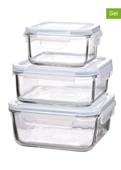 Glasslock Pojemniki (3 szt.) "Classic Type" w kolorze błękitnym ze sklepu Limango Polska w kategorii Pojemniki kuchenne - zdjęcie 188641928