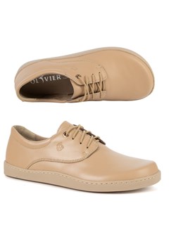 Buty barefoot damskie Pearl z szerokim przodem karmelowe ze sklepu butyolivier w kategorii Półbuty damskie - zdjęcie 188643366