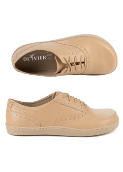 Buty barefoot Signe – minimalistyczne półbuty z szerokim przodem karmelowe ze sklepu butyolivier w kategorii Półbuty damskie - zdjęcie 188643405