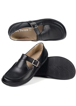 Damskie buty barefoot skórzane Olivier 1295 klamerka czarne lico ze sklepu butyolivier w kategorii Półbuty damskie - zdjęcie 188643408