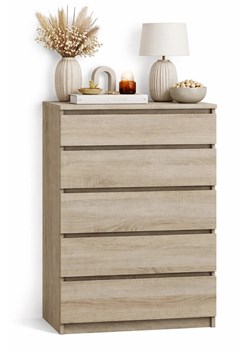 Komoda Z Szufladami Dąb Sonoma T7-Z61 ze sklepu Edinos.pl w kategorii Komody - zdjęcie 188643466