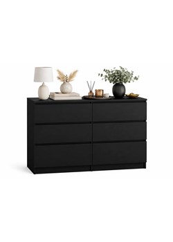 Czarna komoda z szufladami 120 cm C9-R74 ze sklepu Edinos.pl w kategorii Komody - zdjęcie 188643467