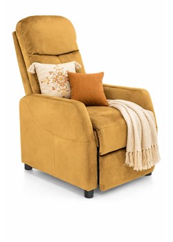 Musztardowy rozkładany fotel wypoczynkowy R3-R55 ze sklepu Edinos.pl w kategorii Fotele - zdjęcie 188643469