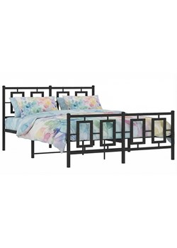 Czarne metalowe łóżko małżeńskie 160x200cm G0-M22 ze sklepu Edinos.pl w kategorii Łóżka i materace - zdjęcie 188643489