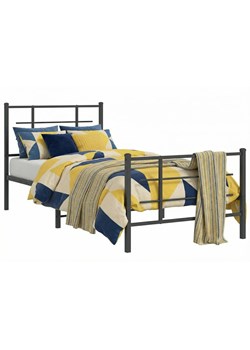 Czarne industrialne łóżko 90x200 cm F4-F62 ze sklepu Edinos.pl w kategorii Łóżka i materace - zdjęcie 188643495