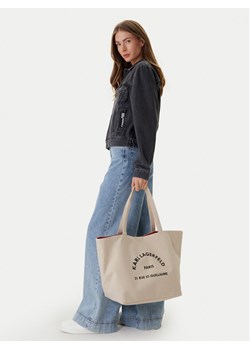Torebka KARL LAGERFELD A1W50006 Beżowy ze sklepu eobuwie.pl w kategorii Torby Shopper bag - zdjęcie 188643638