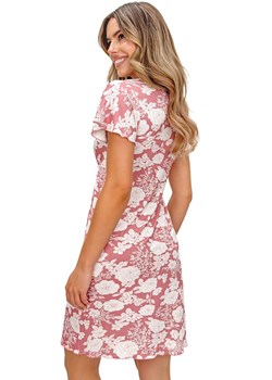 Koszula nocna damska w kwiaty Tina, Kolor koralowy-wzór, Rozmiar S, Donna ze sklepu Primodo w kategorii Koszule nocne - zdjęcie 188644708