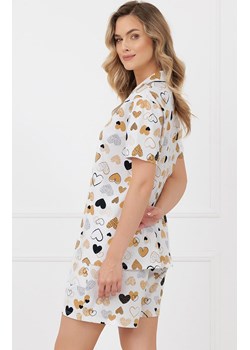 Bawełniana piżama damska rozpinana Soreno, Kolor ecru-wzór, Rozmiar S, Italian Fashion ze sklepu Primodo w kategorii Piżamy damskie - zdjęcie 188644847