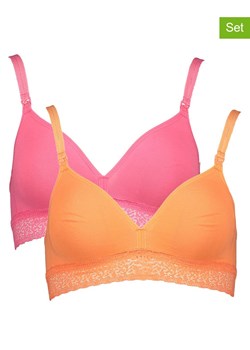 Petit Fleur Biustonosze (2 szt.) w kolorze czerwonym i pomarańczowym do karmienia ze sklepu Limango Polska w kategorii Bielizna ciążowa - zdjęcie 188645157