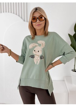 bluzka ferrante pistacjowa one size ze sklepu UBRA w kategorii Bluzki damskie - zdjęcie 188645739