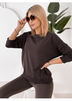 bluzka lorraine ciemnobrązowa one size ze sklepu UBRA w kategorii Bluzki damskie - zdjęcie 188645788