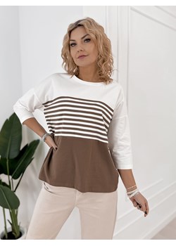 bluzka noemi brązowa one size ze sklepu UBRA w kategorii Bluzki damskie - zdjęcie 188645859