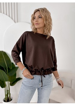 bluzka morante ciemnobrązowa one size ze sklepu UBRA w kategorii Bluzki damskie - zdjęcie 188646025