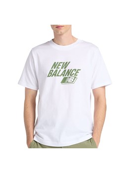 Koszulka męska New Balance MT61H0Z3WT - biała ze sklepu streetstyle24.pl w kategorii T-shirty męskie - zdjęcie 188646196