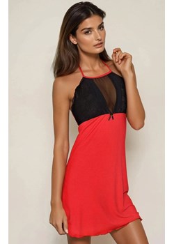 Czerwona koszulka nocna damska Carina, Kolor czerwono-czarny, Rozmiar S, DKaren ze sklepu Intymna w kategorii Koszule nocne - zdjęcie 188646249