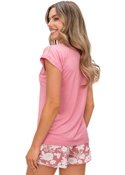 Piżama damska z krótkimi spodenkami Tina, Kolor koralowy-wzór, Rozmiar S, Donna ze sklepu Intymna w kategorii Piżamy damskie - zdjęcie 188646317