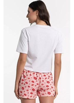 Krótka piżama damska bawełniana PDD3900-019, Kolor biało-różowy, Rozmiar S, Moraj ze sklepu Intymna w kategorii Piżamy damskie - zdjęcie 188646699