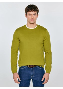 Sweter męski bawełniany zielony Simoner 301 ze sklepu Big Star w kategorii Swetry męskie - zdjęcie 188654919