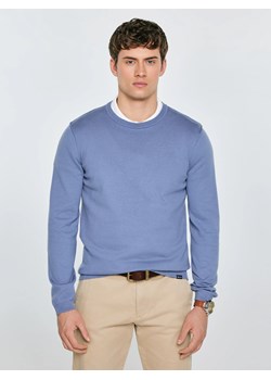 Sweter męski bawełniany niebieski Simoner 402 ze sklepu Big Star w kategorii Swetry męskie - zdjęcie 188654926